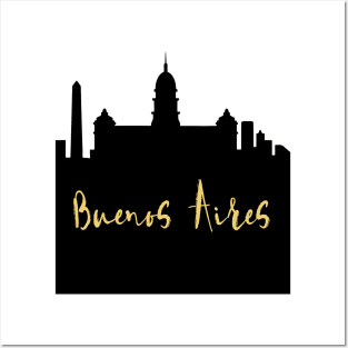 BUENOS AIRES ARGENTINA DESIGNER SILHOUETTE SKYLINE ART Posters and Art